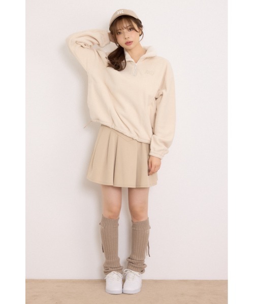 RIENDA GOLF(リエンダゴルフ)の「【RIENDA GOLF】ハーフジップフリースプルオーバー 秋服 冬服(スウェット・レディース・アイボリー/ダークグレー・SMALL/MEDIUM)」の12枚目の写真