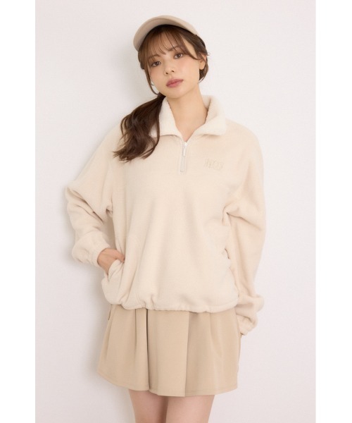 RIENDA GOLF(リエンダゴルフ)の「【RIENDA GOLF】ハーフジップフリースプルオーバー 秋服 冬服(スウェット・レディース・アイボリー/ダークグレー・SMALL/MEDIUM)」の15枚目の写真