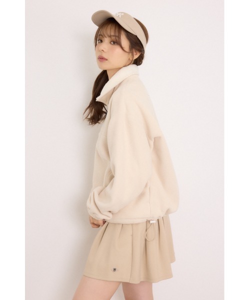 RIENDA GOLF(リエンダゴルフ)の「【RIENDA GOLF】ハーフジップフリースプルオーバー 秋服 冬服(スウェット・レディース・アイボリー/ダークグレー・SMALL/MEDIUM)」の16枚目の写真
