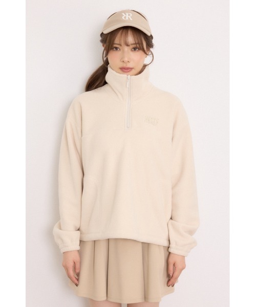 RIENDA GOLF(リエンダゴルフ)の「【RIENDA GOLF】ハーフジップフリースプルオーバー 秋服 冬服(スウェット・レディース・アイボリー/ダークグレー・SMALL/MEDIUM)」の17枚目の写真