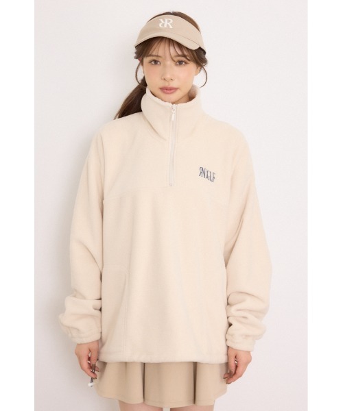 RIENDA GOLF(リエンダゴルフ)の「【RIENDA GOLF】ハーフジップフリースプルオーバー 秋服 冬服(スウェット・レディース・アイボリー/ダークグレー・SMALL/MEDIUM)」の20枚目の写真