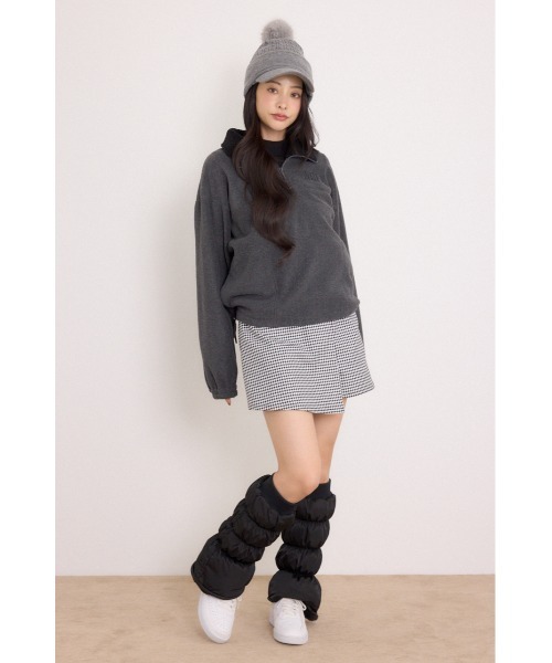 RIENDA GOLF(リエンダゴルフ)の「【RIENDA GOLF】ハーフジップフリースプルオーバー 秋服 冬服(スウェット・レディース・アイボリー/ダークグレー・SMALL/MEDIUM)」の3枚目の写真