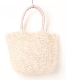 【CO】【cooco】JSC パール付フェザーニットトートバッグ