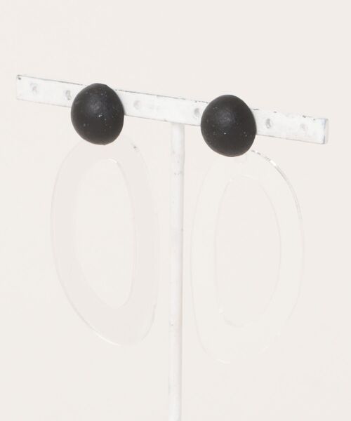 tone（トーン）の「【Noll】LOOP FORM 12（ピアス（両耳用）・レディース・クリア/ピンク/ブラック・FREE）」の3枚目の写真