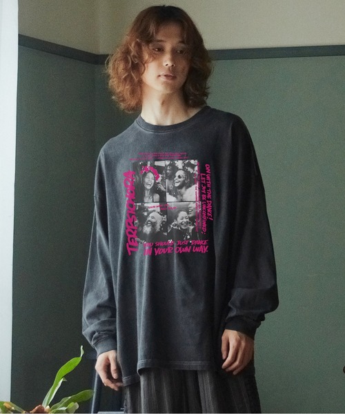 STOF(ストフ)の「PIGMENT-DYED L/S TEE(TERPSICHORA)(Tシャツ/カットソー・メンズ・ベージュ/ホワイト/ブラック・L/M/S)」の1枚目の写真