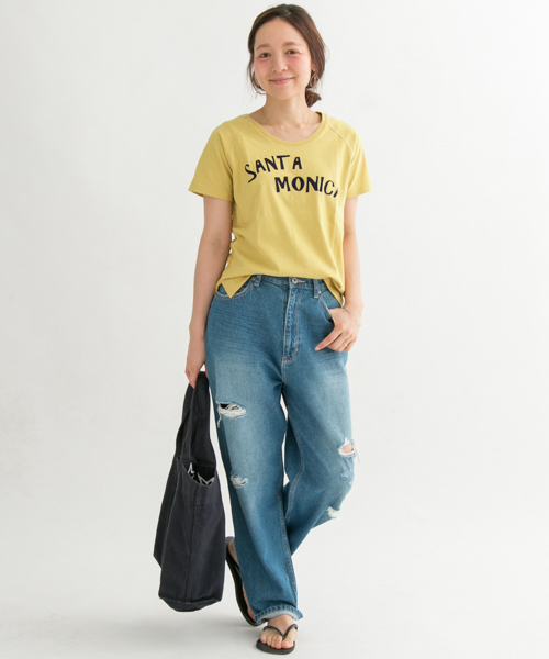 URBAN RESEARCH Sonny Label（アーバンリサーチサニーレーベル）の「Sonny Label フロッキーロゴTシャツ（Tシャツ/カットソー・レディース・オフホワイト/オレンジ系その他/ブルー・FREE）」の13枚目の写真