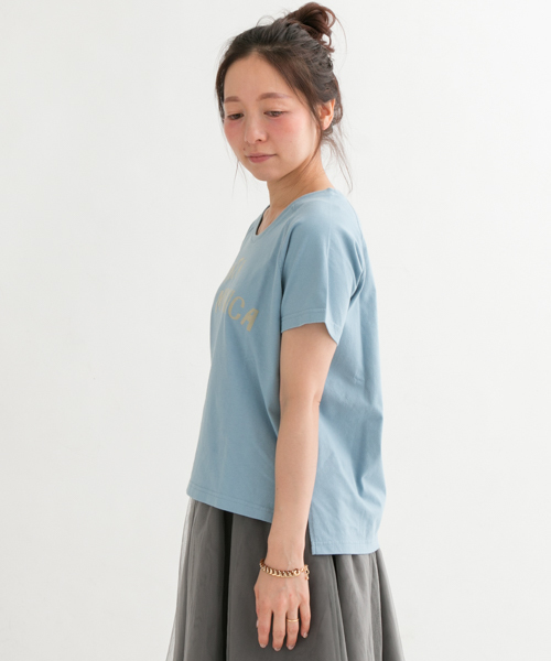 URBAN RESEARCH Sonny Label（アーバンリサーチサニーレーベル）の「Sonny Label フロッキーロゴTシャツ（Tシャツ/カットソー・レディース・オフホワイト/オレンジ系その他/ブルー・FREE）」の15枚目の写真