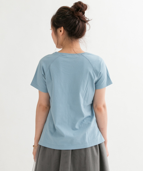 URBAN RESEARCH Sonny Label（アーバンリサーチサニーレーベル）の「Sonny Label フロッキーロゴTシャツ（Tシャツ/カットソー・レディース・オフホワイト/オレンジ系その他/ブルー・FREE）」の16枚目の写真