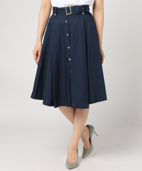 JILL by JILL STUART(ジルバイジルスチュアート)の「BUTTONED FLAIR SK(スカート・レディース・ピンク/レッド/ネイビー・SMALL/MEDIUM)」の2枚目の写真