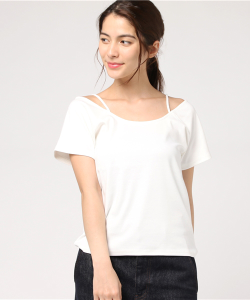 Heather(ヘザー)の「2WAYオフショルT 761820(Tシャツ/カットソー・レディース・アイボリー/ブラック/グリーン・FREE)」の16枚目の写真