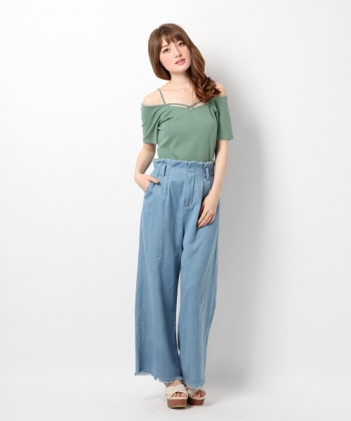 Heather(ヘザー)の「2WAYオフショルT 761820(Tシャツ/カットソー・レディース・アイボリー/ブラック/グリーン・FREE)」の11枚目の写真