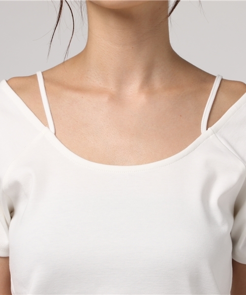 Heather(ヘザー)の「2WAYオフショルT 761820(Tシャツ/カットソー・レディース・アイボリー/ブラック/グリーン・FREE)」の7枚目の写真