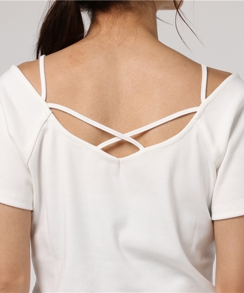 Heather(ヘザー)の「2WAYオフショルT 761820(Tシャツ/カットソー・レディース・アイボリー/ブラック/グリーン・FREE)」の8枚目の写真