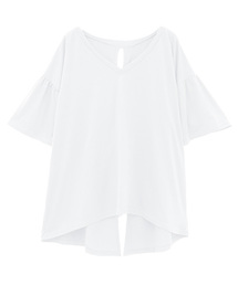 バックリボンデザイン/ビッグシルエットTシャツ