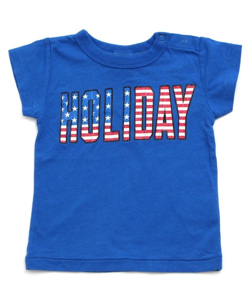 BREEZE（ブリーズ）の「アメリカンホリデーＴシャツ（Tシャツ/カットソー・キッズ・ライム/チャコール/グレー/ブルー・95/100/120/80/90/110/130/140）」の4枚目の写真