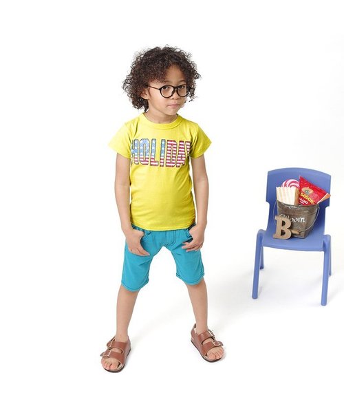 BREEZE（ブリーズ）の「アメリカンホリデーＴシャツ（Tシャツ/カットソー・キッズ・ライム/チャコール/グレー/ブルー・95/100/120/80/90/110/130/140）」の22枚目の写真