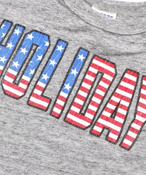 BREEZE（ブリーズ）の「アメリカンホリデーＴシャツ（Tシャツ/カットソー・キッズ・ライム/チャコール/グレー/ブルー・95/100/120/80/90/110/130/140）」の5枚目の写真