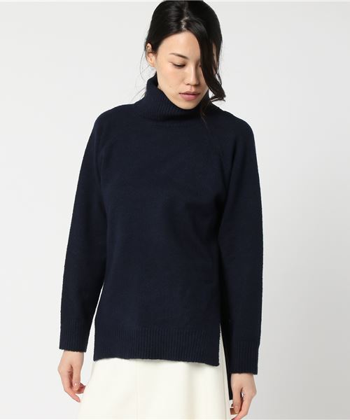 earth music&ecology（アースミュージックアンドエコロジー）の「シアバター加工タートルネックニットチュニック（チュニック・レディース・ライトグレー/ネイビー/アイボリー/ミント/ピンクベージュ・FREE）」の11枚目の写真