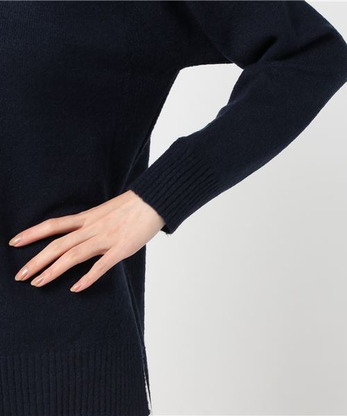 earth music&ecology（アースミュージックアンドエコロジー）の「シアバター加工タートルネックニットチュニック（チュニック・レディース・ライトグレー/ネイビー/アイボリー/ミント/ピンクベージュ・FREE）」の9枚目の写真