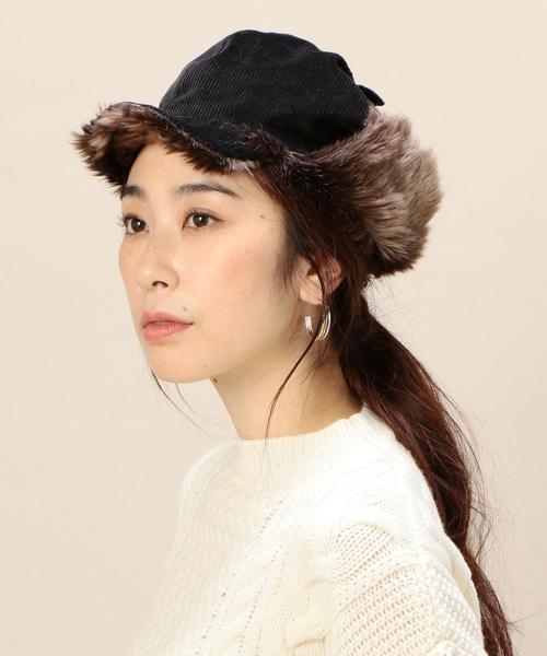 INFIELDER DESIGN（インフィールダーデザイン）の「＜INFIELDER DESIGN＞コーデュロイキャップ（キャップ・レディース・ブラック/ベージュ・FREE）」の9枚目の写真