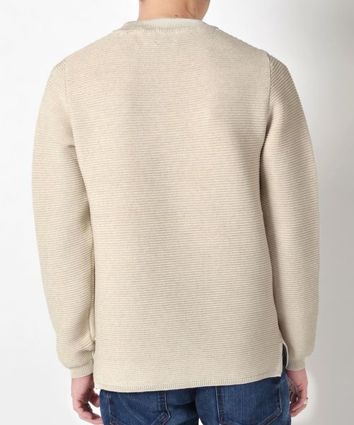 SHIPS(シップス)の「【Begin4月号掲載】SC: MADE IN JAPAN "AMOSSA(R) LS" リネン ワッフル プルオーバー ニット(ニット/セーター・メンズ・ベージュ/イエロー/ライトグリーン/ネイビー・SMALL/MEDIUM/LARGE/X-LARGE)」の7枚目の写真