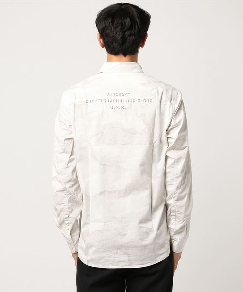 AVIREX（アヴィレックス）の「AVIREX/アヴィレックス/2トーン カモ ミリタリーシャツ/2TONE CAMO MILLITARY SHIRT（シャツ/ブラウス・メンズ・ホワイト/ブラック/オリーブ・LARGE/X-LARGE/XX-LARGE/MEDIUM）」の7枚目の写真