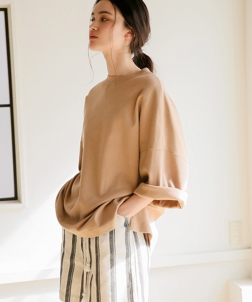 A part by（アパートバイ）の「ペルヴィアンピマBIGTシャツ　 788628（Tシャツ/カットソー・レディース・ホワイト/ブラック/ベージュ・FREE）」の14枚目の写真