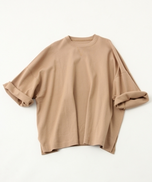 A part by（アパートバイ）の「ペルヴィアンピマBIGTシャツ　 788628（Tシャツ/カットソー・レディース・ホワイト/ブラック/ベージュ・FREE）」の4枚目の写真