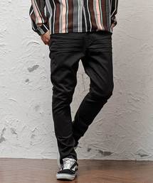 MinoriTY | ストレッチサルエルパンツ ゆるスリム デニムパンツ チノパン(その他パンツ)