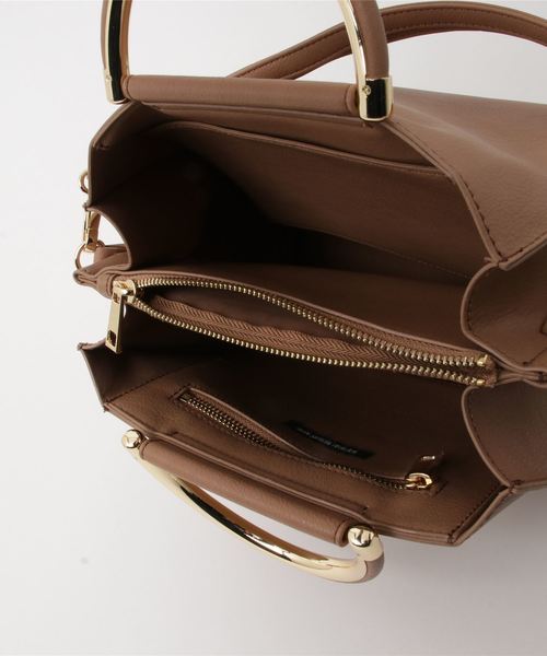 NATURAL BEAUTY BASIC（ナチュラルビューティーベーシック）の「ライトメタルハンドルショルダー（ショルダーバッグ・レディース・ホワイト系その他/ベージュ/ブルー・ﾌﾘ-）」の5枚目の写真