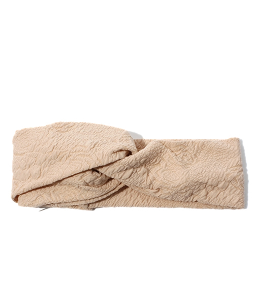 Kastane（カスタネ）の「ムジXターバン（ヘアバンド・レディース・グレー/ブラック/ベージュ/ローズ・FREE）」の4枚目の写真