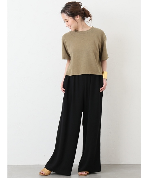 Deuxieme Classe（ドゥーズィエムクラス）の「ドロストワイドパンツ◆（その他パンツ・レディース・ブラック・FREE）」の7枚目の写真