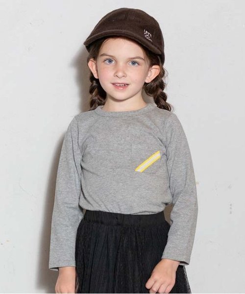 BREEZE(ブリーズ)の「ネット限定 胸ポケットTシャツ(Tシャツ/カットソー・キッズ・グレー/カーキ/ネイビー/オフホワイト/レッド・80/90/95/100/110/120/130/140)」の1枚目の写真