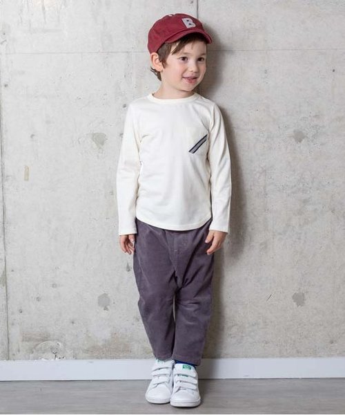 BREEZE(ブリーズ)の「ネット限定 胸ポケットTシャツ(Tシャツ/カットソー・キッズ・グレー/カーキ/ネイビー/オフホワイト/レッド・80/90/95/100/110/120/130/140)」の8枚目の写真