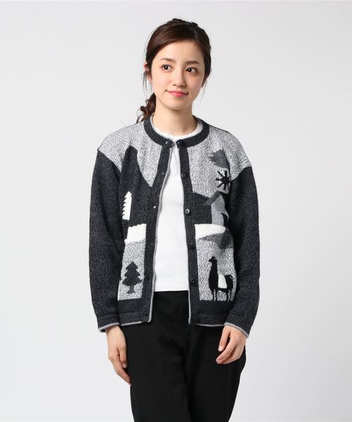 チチカカ（チチカカ）の「パイサヘカーディガン（カーディガン/ボレロ・レディース・チャコールグレー/ベージュ/ブラウン・FREE）」の2枚目の写真