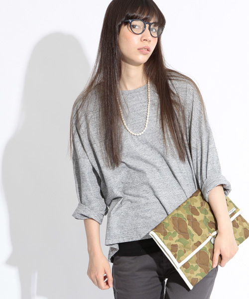 BEAMS BOY（ビームスボーイ）の「○BEAMS BOY / ドロップショルダー 裾ラウンド7分袖（Tシャツ/カットソー・レディース・ホワイト/ブラック/トップグレー/ブルー系その他/ライトピンク・ONE SIZE）」の4枚目の写真