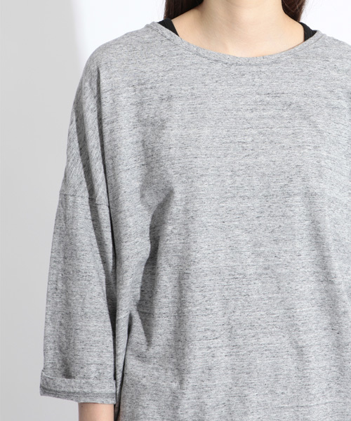 BEAMS BOY（ビームスボーイ）の「○BEAMS BOY / ドロップショルダー 裾ラウンド7分袖（Tシャツ/カットソー・レディース・ホワイト/ブラック/トップグレー/ブルー系その他/ライトピンク・ONE SIZE）」の6枚目の写真