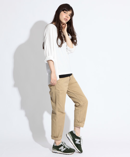 BEAMS BOY（ビームスボーイ）の「○BEAMS BOY / ドロップショルダー 裾ラウンド7分袖（Tシャツ/カットソー・レディース・ホワイト/ブラック/トップグレー/ブルー系その他/ライトピンク・ONE SIZE）」の9枚目の写真