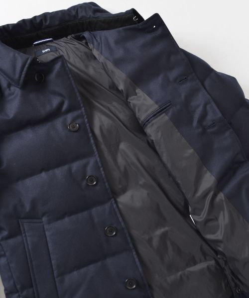 SHIPS(シップス)の「SC: ALLIED FEATHER&DOWN/VANKS(R)加工 ウール ボタン ダウンジャケット□(ダウンジャケット/コート・メンズ・チャコールグレー/グレー/ネイビー/キャメル/ヘザーグレー/コバルトブルー/ダークグレー・LARGE/MEDIUM/X-LARGE/SMALL)」の19枚目の写真