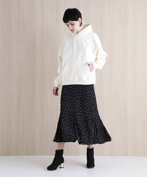 PUBLIC TOKYO（パブリックトウキョウ）の「ドットロングフレアスカート（スカート・レディース・ブラック/ネイビー・1/2）」の16枚目の写真