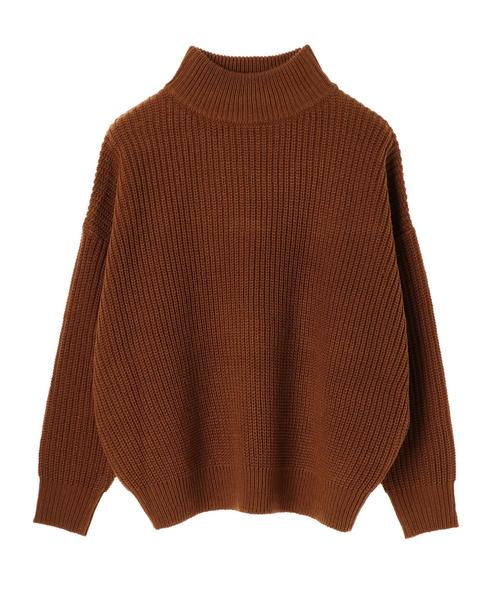 AMERICAN HOLIC(アメリカンホリック)の「・ハイネックローゲージニットプルオーバー(ニット/セーター・レディース・ベージュ/キャメル/ブルーグリーン・FREE)」の5枚目の写真