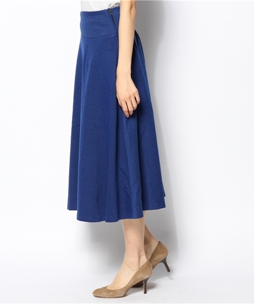 Kastane（カスタネ）の「チドリサーキュラーロングSK（スカート・レディース・チャコールグレー/ブルー・FREE）」の3枚目の写真