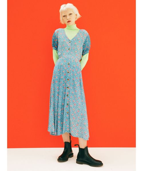 jouetie(ジュエティ)の「レオパートローズワンピース(ワンピース・レディース・ブラウン/ブルー/アイボリー・MEDIUM)」の10枚目の写真