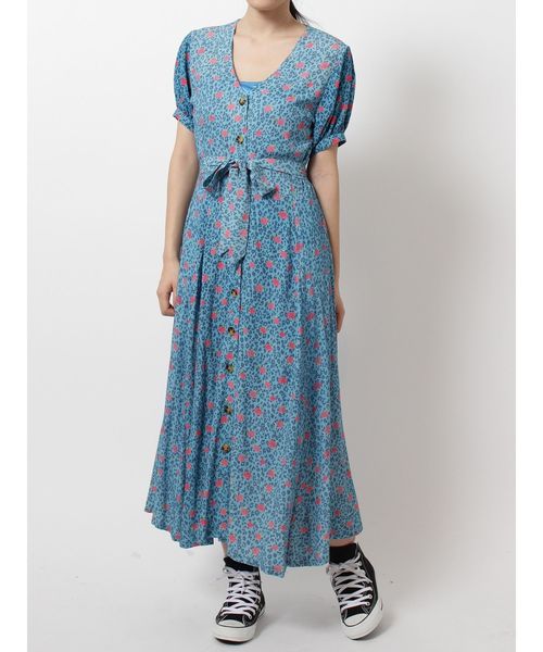 jouetie(ジュエティ)の「レオパートローズワンピース(ワンピース・レディース・ブラウン/ブルー/アイボリー・MEDIUM)」の15枚目の写真