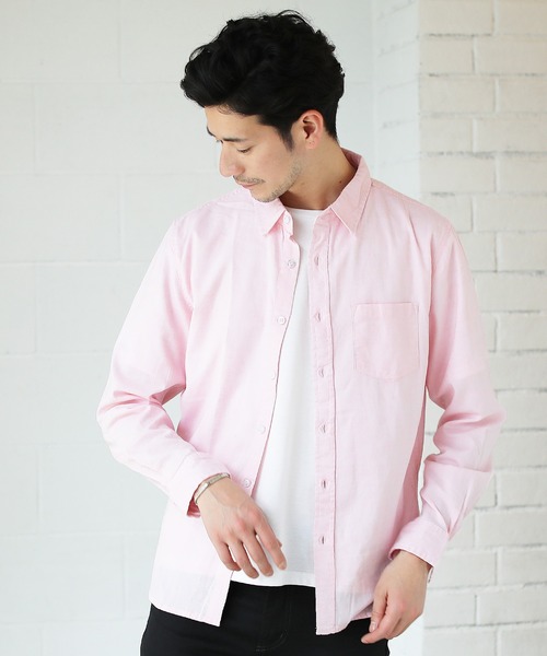 LIL VENDARS（リルヴェンダース）の「先染め綿麻ストレッチレギュラーカラー長袖シャツ（シャツ/ブラウス・メンズ・ストライプ/ホワイト/ネイビー/サックスブルー/ホワイト系その他/ブルー系その他/ライトピンク/グレー/カーキ/チェック/ミント/ライトイエロー/ラベンダー/その他1/その他2/ホワイト系その他2/ブラック系その他/ベージュ系その他/ベージュ系その他2/スモーキーグリーン系/ブルー系その他2/チャコール/カーキ系/クリアブラウン・XL/L/S/M）」の21枚目の写真