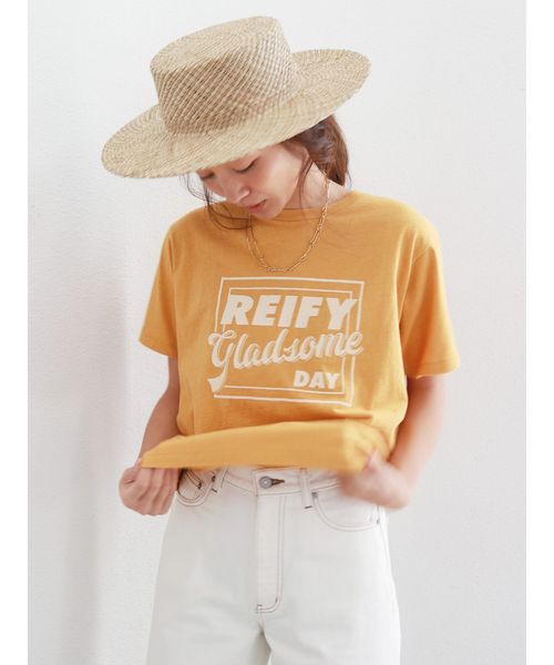 Ungrid（アングリッド）の「REIFYプリントTee（Tシャツ/カットソー・レディース・レッド/オフホワイト/イエロー・FREE）」の3枚目の写真
