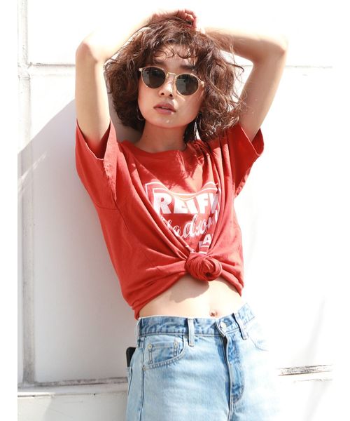 Ungrid（アングリッド）の「REIFYプリントTee（Tシャツ/カットソー・レディース・レッド/オフホワイト/イエロー・FREE）」の7枚目の写真