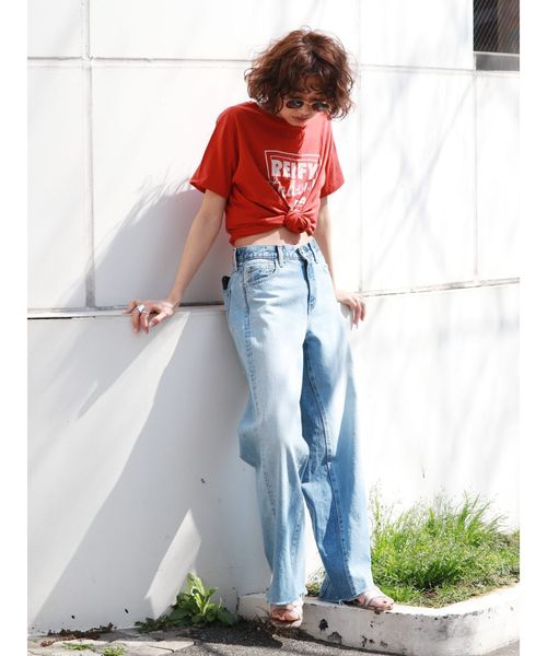 Ungrid（アングリッド）の「REIFYプリントTee（Tシャツ/カットソー・レディース・レッド/オフホワイト/イエロー・FREE）」の8枚目の写真