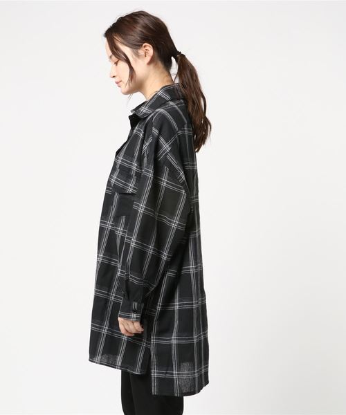 chuclla(チュクラ)の「【chuclla】オーバーサイズチェックシャツ chw713(シャツ/ブラウス・レディース・ブラック/ホワイト・FREE)」の19枚目の写真