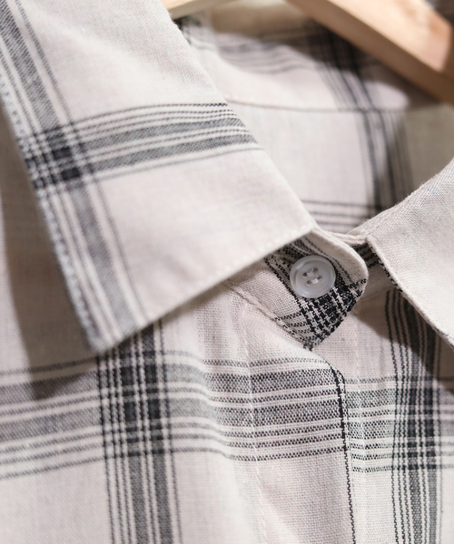 chuclla(チュクラ)の「【chuclla】オーバーサイズチェックシャツ chw713(シャツ/ブラウス・レディース・ブラック/ホワイト・FREE)」の9枚目の写真